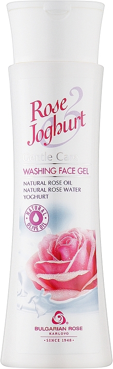 Gesichtswaschgel mit natürlichem Rosenöl, Rosenwasser und Yoghurt - Bulgarian Rose Rose Joghurt Gel