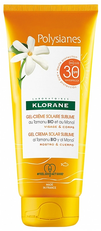 Sonnenschutzgel SPF30 - Klorane Polysianes Sublime Sun Gel-Cream Tamanu and Monoi — Bild N1