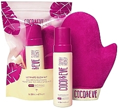 Körperpflegeset - Coco & Eve Ultimate Glow Kit Medium (Selbstbräunungsschaum 200ml + Selbstbräunungshandschuh)  — Bild N1