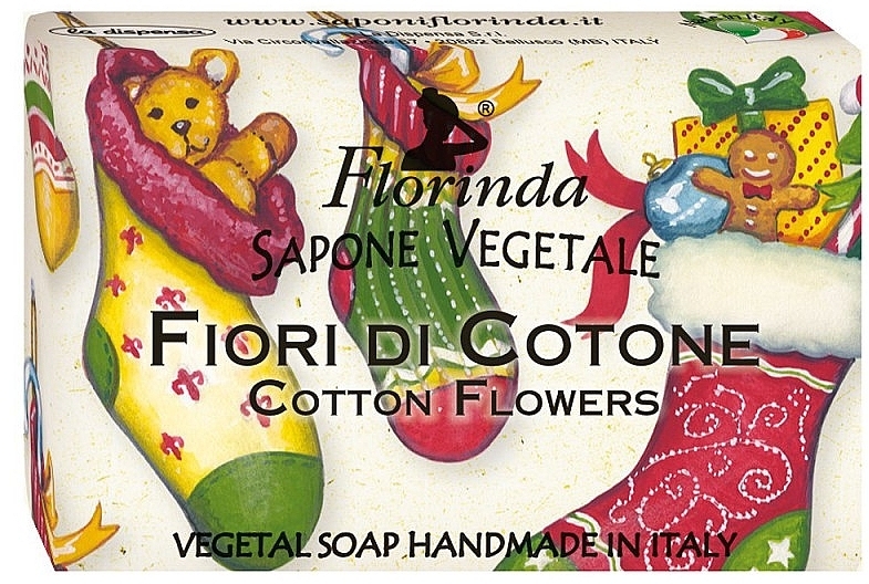 Pflanzenseife - Florinda Special Christmas Cotton Flowers Vegetal Soap Bar  — Bild N1