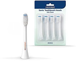 Düfte, Parfümerie und Kosmetik Ersatz-Zahnbürstenköpfe 4 St. ZK0052 weiß - Concept Sonic Toothbrush Heads Soft Clean