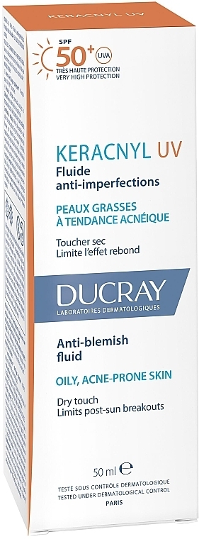 Sonnenschutzfluid für das Gesicht - Ducray Keracnyl UV Anti Blemish Fluid SPF50+ — Bild N3