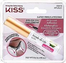 Düfte, Parfümerie und Kosmetik Klebstoff für künstliche Wimpern mit Pinselapplikator - Kiss Strip Lash Adhesive Clear Super Strong Hold
