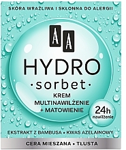 Düfte, Parfümerie und Kosmetik Mattierende und feuchtigkeitsspendende Gesichtscreme - AA Hydro Sorbet Moisturising & Mattifying Cream
