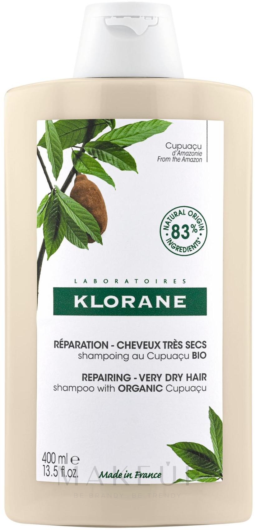 Nährendes Shampoo mit Cupuacu-Butter für strapaziertes Haar - Klorane Cupuacu Nourishing & Repairing Shampoo — Bild 400 ml
