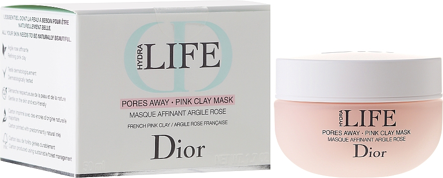 Gesichtsmaske zur Verengung der Poren mit rosa Tonerde - Dior Hydra Life Pores Away Pink Clay Mask — Bild N1