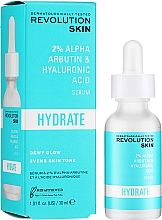 Feuchtigkeitsspendendes Serum mit Alpha-Arbutin und Hyaluronsäure - Revolution Skin Moisturizing Serum With Alpha Arbutin And Hyaluronic Acid — Bild N1