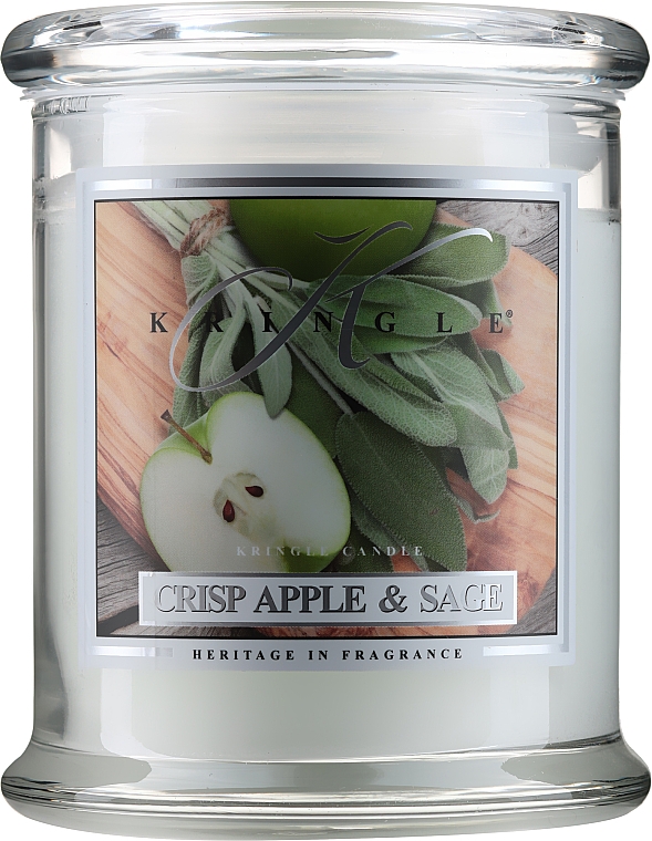 Duftkerze im Glas Apple & Sage - Kringle Candle Crisp Apple and Sage — Bild N1