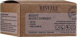 Nährende und feuchtigkeitsspendende Nachtcreme mit Hafer-, Chia- und Weizenkeimöl - Revuele Vegan & Organic Night Nourishment — Bild N1