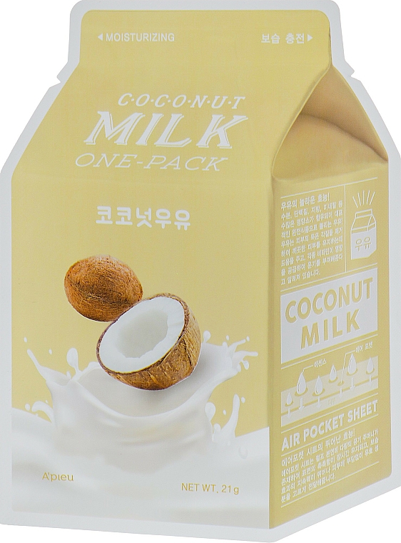 Gesichtsmaske mit Kokosnuss-Extrakt - A'pieu Coconut Milk One-Pack — Bild N1