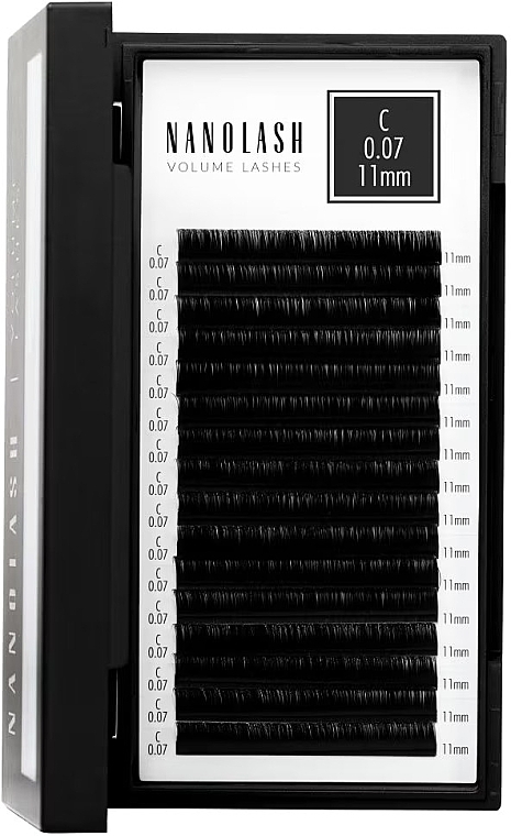 Falsche Wimpern C 0.07 (11 mm) - Nanolash Volume Lashes — Bild N2