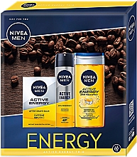 Körperpflegeset - Nivea Men Active Energy (After Shave Balsam 100ml + Duschgel 250ml + Deospray 150ml) — Bild N1