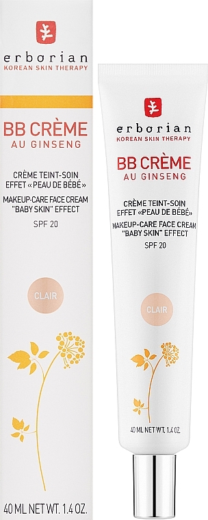 BB-Creme für das Gesicht mit Ginseng - Erborian BB Cream Baby Skin Effect SPF 20 — Bild N2