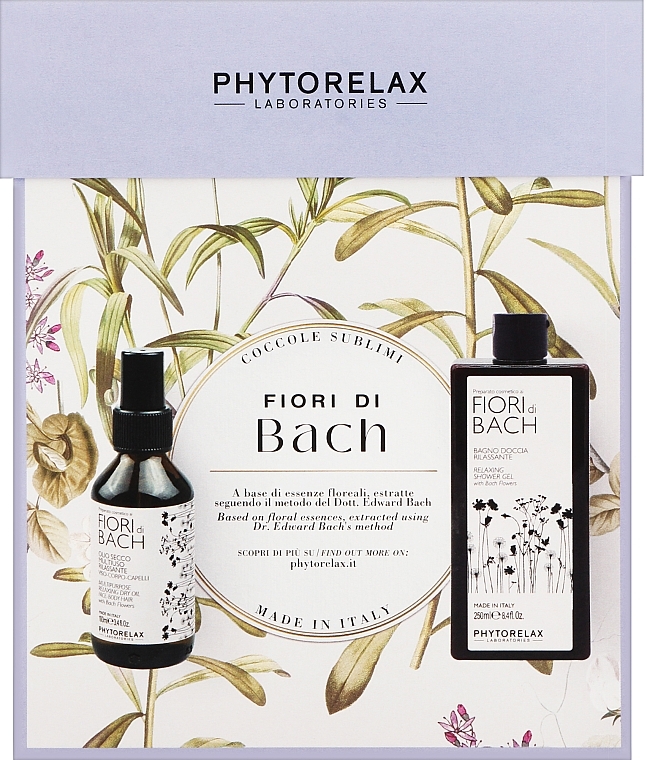 Körperpflegeset - Phytorelax Laboratories Bach Flowers (Duschgel 250ml + Trockenöl 100ml) — Bild N1