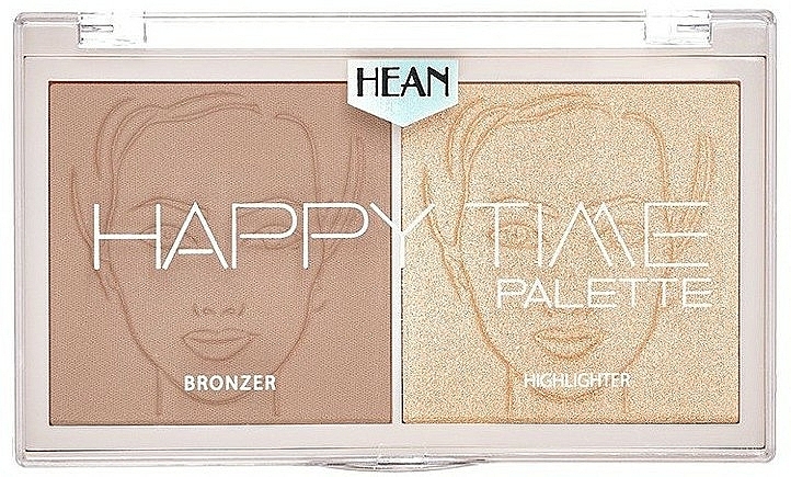 2in1 Bronzer und Highlighter für das Gesicht - Hean Happy Time Palette