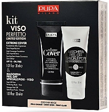 Düfte, Parfümerie und Kosmetik Set - Pupa Kit Viso Perfetto Extreme Cover Foundation And Shachet Mask Peel-Off Pore Perfecting Mask