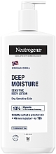 Düfte, Parfümerie und Kosmetik Tief feuchtigkeitsspendende Körperlotion für empfindliche Haut - Neutrogena Deep Moisture Sensitive Body Lotion