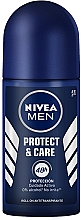Gesicht- und Körperpflegset - Nivea Men Protect & Care 2021 (After Shave Balsam 100ml + Rasiergel 200ml + Deo Roll-on Antitranspirant 50ml + Lippenbalsam 4,8g + Kosmetiktasche) — Bild N5