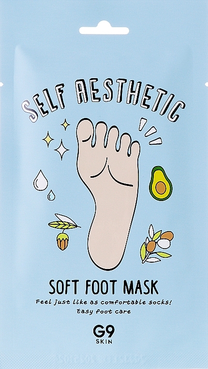 Pflegende Fußmaske in Socken - G9Skin Self Aesthetic Soft Foot Mask — Bild N3