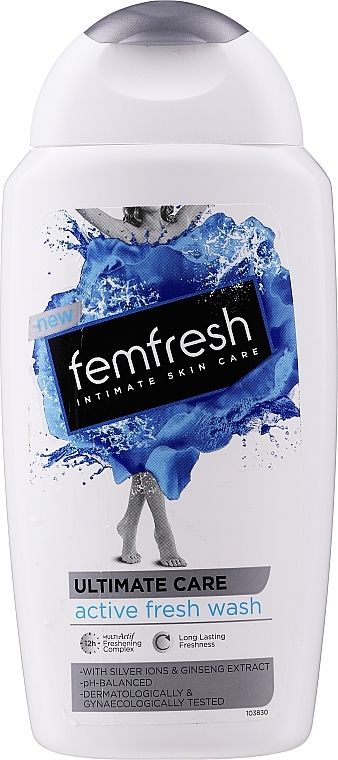 Erfrischendes Gel für die Intimhygiene mit Silberionen und Ginsengextrakt - Femfresh Intimate Hygiene Triple Action Deodorising Wash — Bild N1