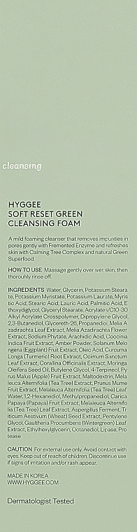 Waschschaum mit grünem Superfood-Komplex - Hyggee Soft Reset Green Cleansing Foam — Bild N3