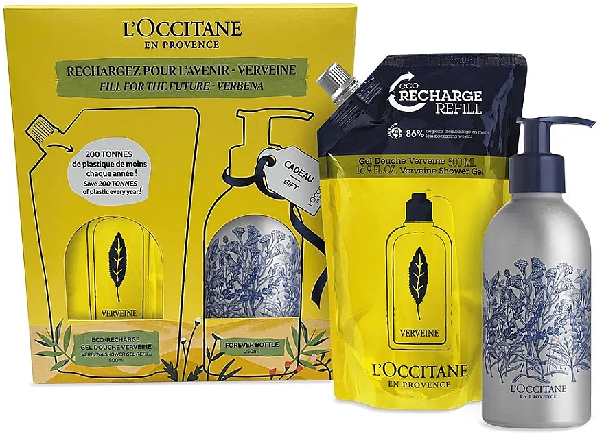 Set - L'Occitane En Provence Verbena (sh/gel/250ml + refill/500ml) — Bild N2