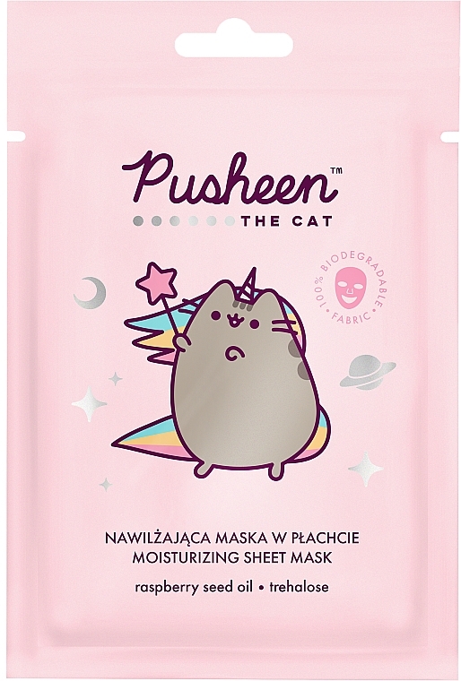 Feuchtigkeitsspendende Gesichtsmaske mit Himbeersamenöl - Pusheen The Cat — Bild N1