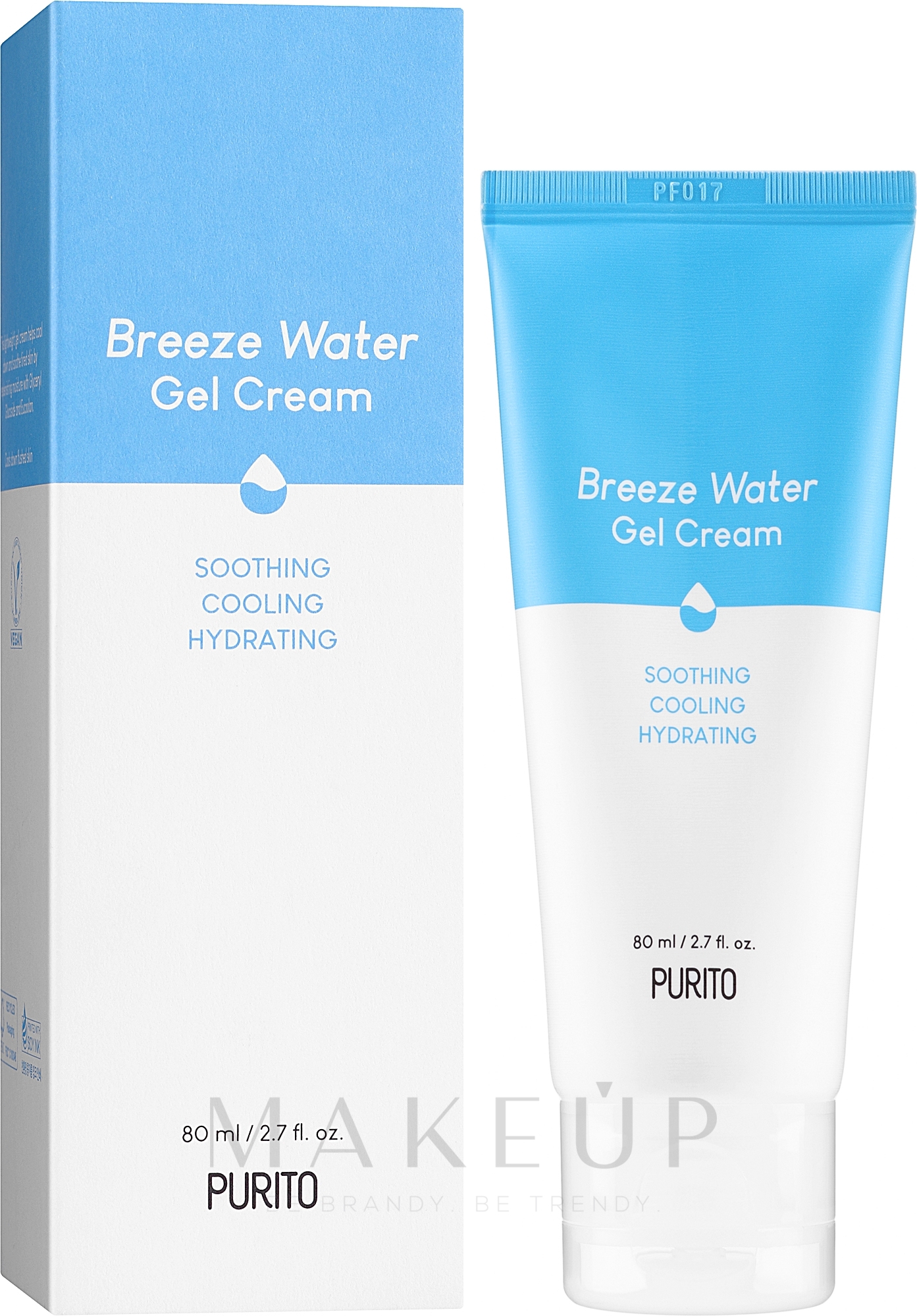 Beruhigende Gel-Creme für das Gesicht - Purito Breeze Water Gel Cream — Bild 80 ml