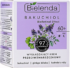 Feuchtigkeitsspendende und glättende Anti-Falten Gesichtscreme mit Bakuchiol und Ginko Biloba 60+ - Bielenda Bakuchiol BioRetinol Smoothing Cream — Bild N2