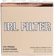 Gesichtspuder - Makeup Revolution IRL Filter 2 in 1 Pressed & Loose Powder Translucent — Bild N5