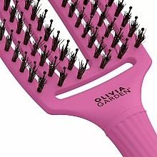 Haarbürste rosa - Olivia Garden Fingerbrush Think Pink 2022 Bright Pink — Bild N3