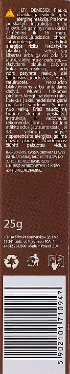 Kräuterfarbhaarspülung aus natürlicher Henna - Venita Henna Color — Bild N2