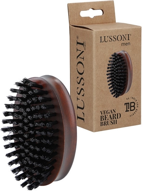 Bartbürste mit veganen Borsten - Lussoni Men Vegan Beard Brush Oval — Bild N1