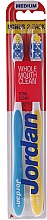 Düfte, Parfümerie und Kosmetik Zahnbürste weich Total Clean blau,gelb 2 St. - Jordan Total Clean Medium