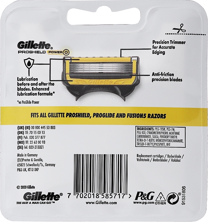 Rasierklingen 8 St. - Gillette Proshield Power Razor 8 Pack — Bild N2