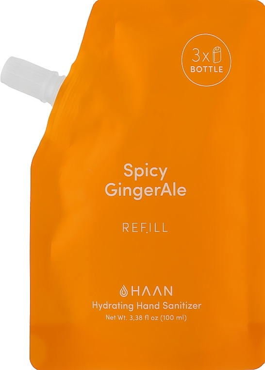 Händedesinfektionsmittel gewürztes Ginger Ale - HAAN Hydrating Hand Sanitizer Spicy Ginger Ale (Refill)  — Bild N1