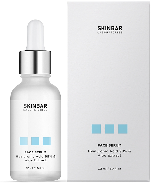 Feuchtigkeitsspendendes Gesichtsserum mit 98 % Hyaluronsäure und Aloe-Extrakt - SKINBAR Hyaluronic Acid 98% & Aloe Extract Face Serum — Bild N4