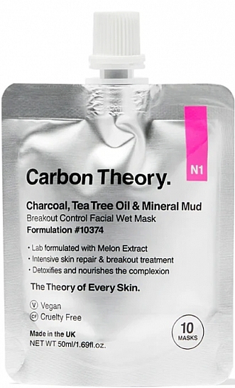 Mineralschlamm-Gesichtsmaske - Carbon Theory Breakout Control Mineral Mud Mask — Bild N1