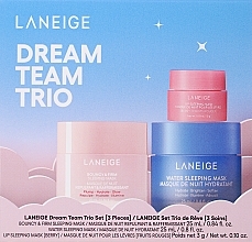 Gesichtspflegeset - Laneige Dream Team Trio Set (Gesichtsmaske 2x25ml + Lippenmaske 3g)  — Bild N1