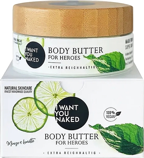 Körperbutter Mint & Lime - I Want You Naked For Heroes Body Butter — Bild N1