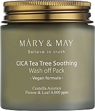 Düfte, Parfümerie und Kosmetik Beruhigende reinigende Gesichtsmaske - Mary & May Cica Tea Tree Soothing Wash Off Pack