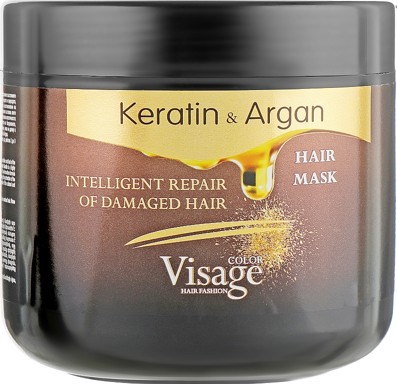 Haarmaske mit Keratin und Arganöl - Visage Keratin & Argan Mask — Bild N2