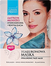 Düfte, Parfümerie und Kosmetik Tuchmaske für das Gesicht mit Hyaluronsäure und Kollagen - Czyste Piekno Hyaluronic Face Mask