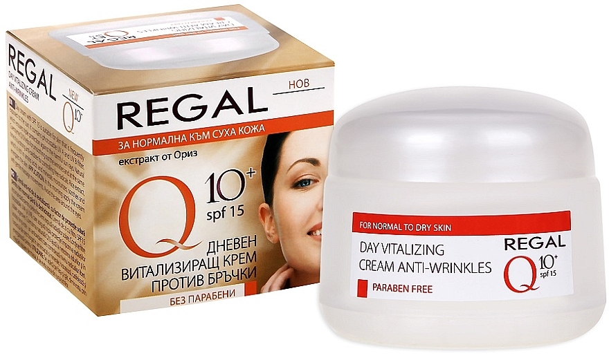 Vitalisierende Anti-Falten Tagescreme für normale und trockene Haut mit Reisextrakt und Coenzym Q10 SPF 15 - Q10+ Day Vitalizing Cream Anti-Wrinkles — Bild N1