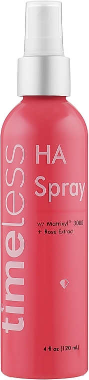 Spray für Gesicht und Körper mit Hyaluronsäure und Rosenextrakt - Timeless Skin Care HA+C Matrixyl 3000 — Bild N1