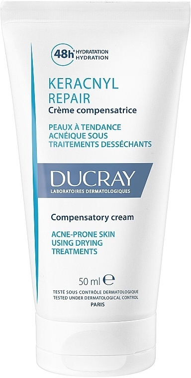 Revitalisierende Creme für zu Akne neigende Haut - Ducray Keracnyl Repair Compensatory Cream — Bild N1