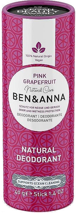 Deodorant auf Basis rosa Grapefruit (Karton) - Ben & Anna Natural Care Pink Grapefruit Deodorant Paper Tube — Bild N1