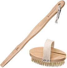Körperbürste mit Naturborsten - Hydrea London Body Brush + Detachable Handle Natural Bristle — Bild N2
