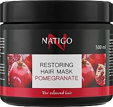 Revitalisierende Haarmaske mit Granatapfel - Natigo Strengthening Hair Mask — Bild N1