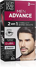 Haar-, Bart- und Schnurrbartfarbe für Männer - Llongueras Men Advance 2 In 1 Coloring Cream Gel — Bild N1